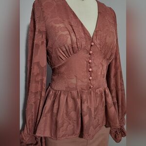 Romantic semi-sheer blouse